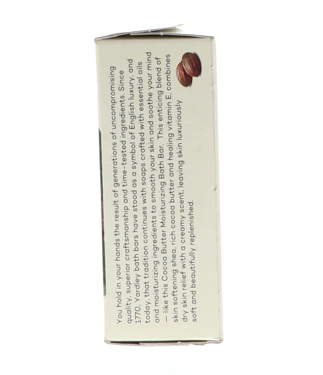Yardley London Pure Cocoa Butter & Vitamin E Bar Soap, 4.25 Ounces /120 G (Pack of 6)