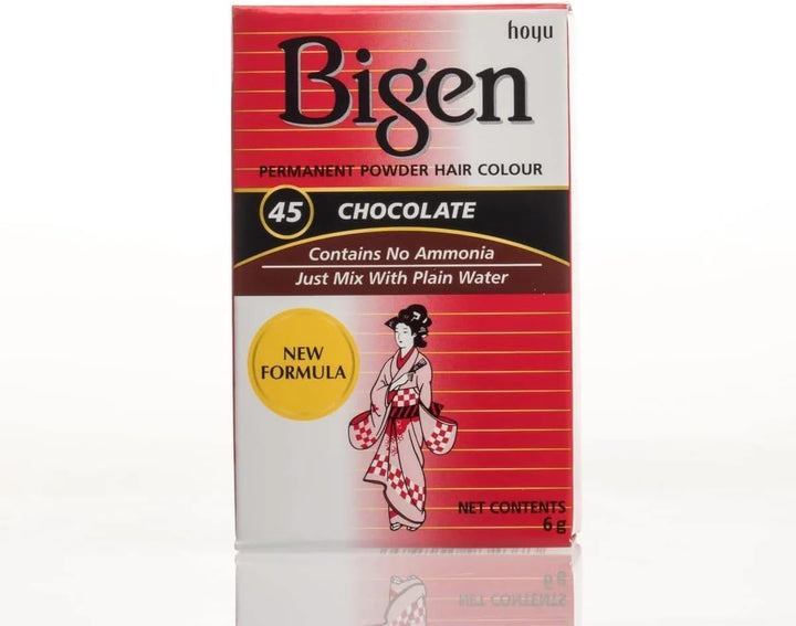 Bigen Powder Hair Color #45 Chocolate 0.21oz (3 Pack)