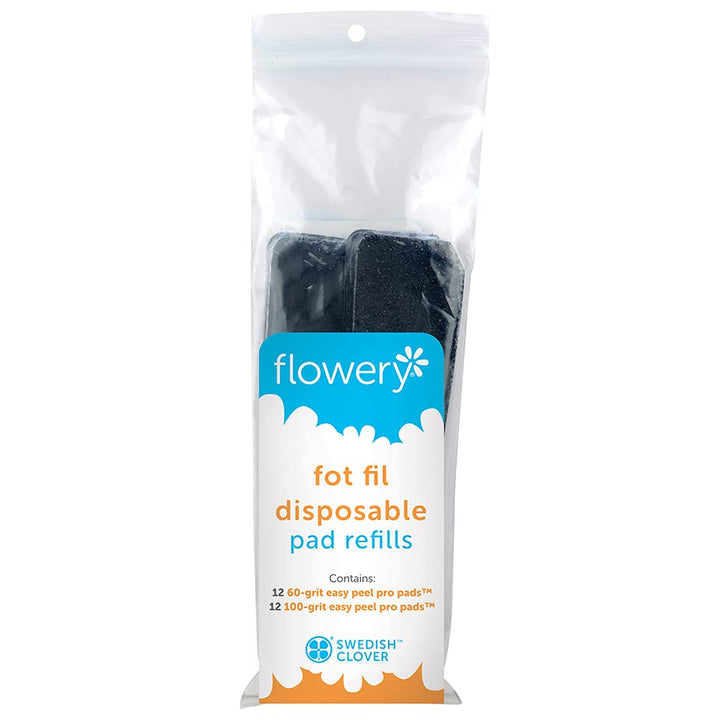 Flowery Foot File Easy Peel Pro Pad Combo Pack, 24 Count