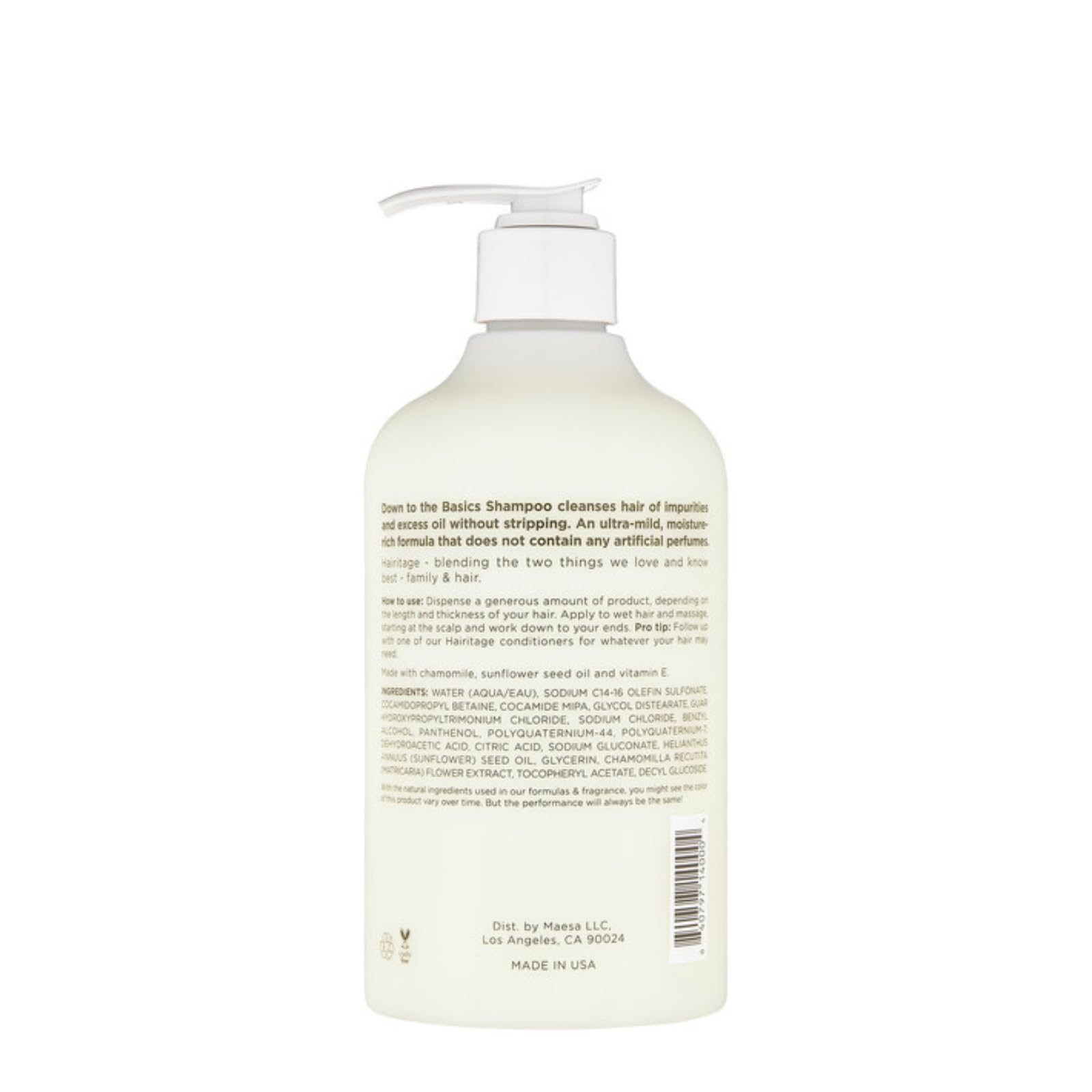 Hairitage Down to the Basics Fragrance-free Shampoo For Sensitive Scalps, 13 Fl Oz