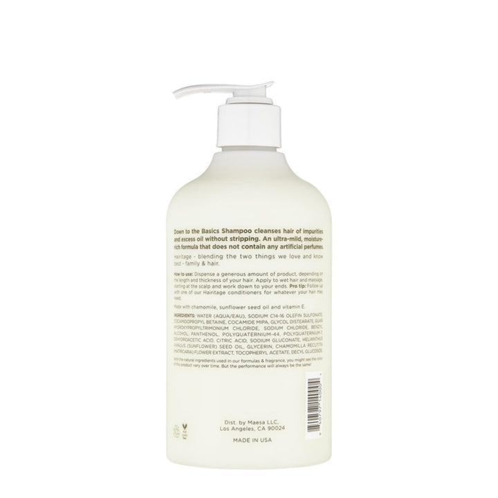 Hairitage Down to the Basics Fragrance-free Shampoo For Sensitive Scalps, 13 Fl Oz
