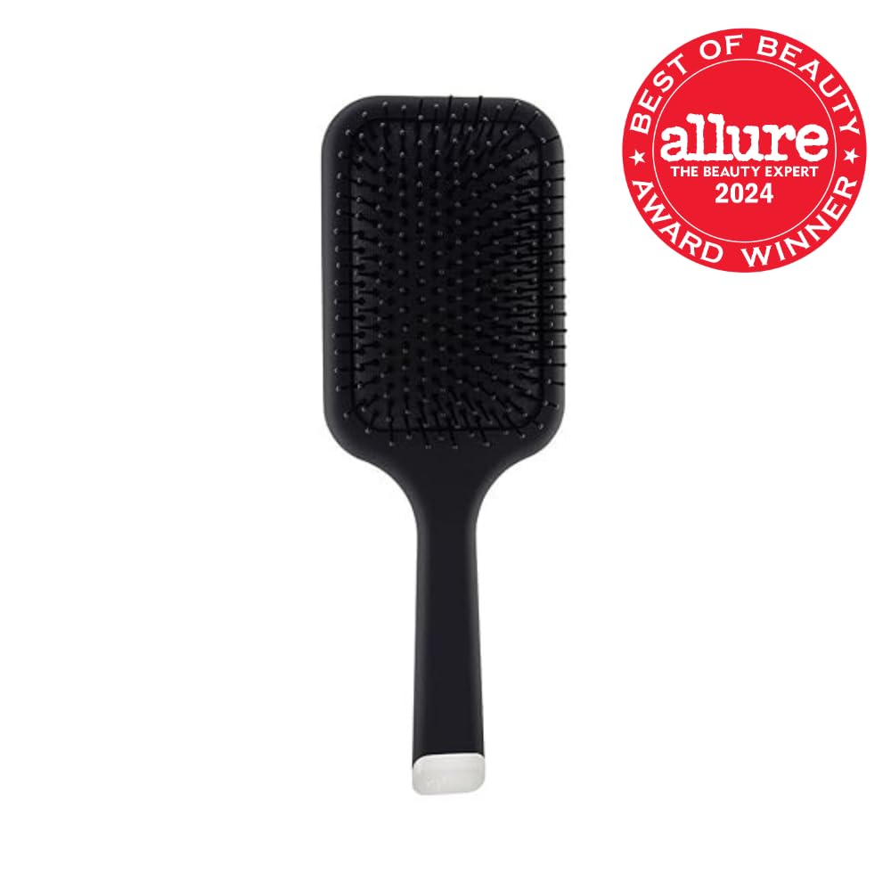 ghd The All-Rounder Paddle Hair Brush  Detangling Hair Brush for Thick Hair  Broad Flat Base to Create Straight and Sleek Blow-Dries  Set Your Style, Brush Out Waves, and Add Texture  Black
