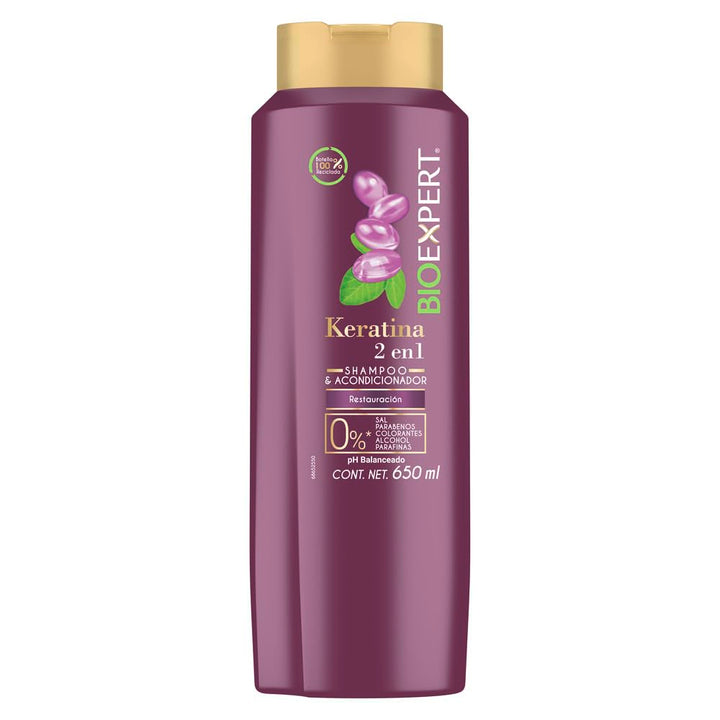 Bioexpert 2 in 1 Shampoo and Conditioner - Keratina 650ml