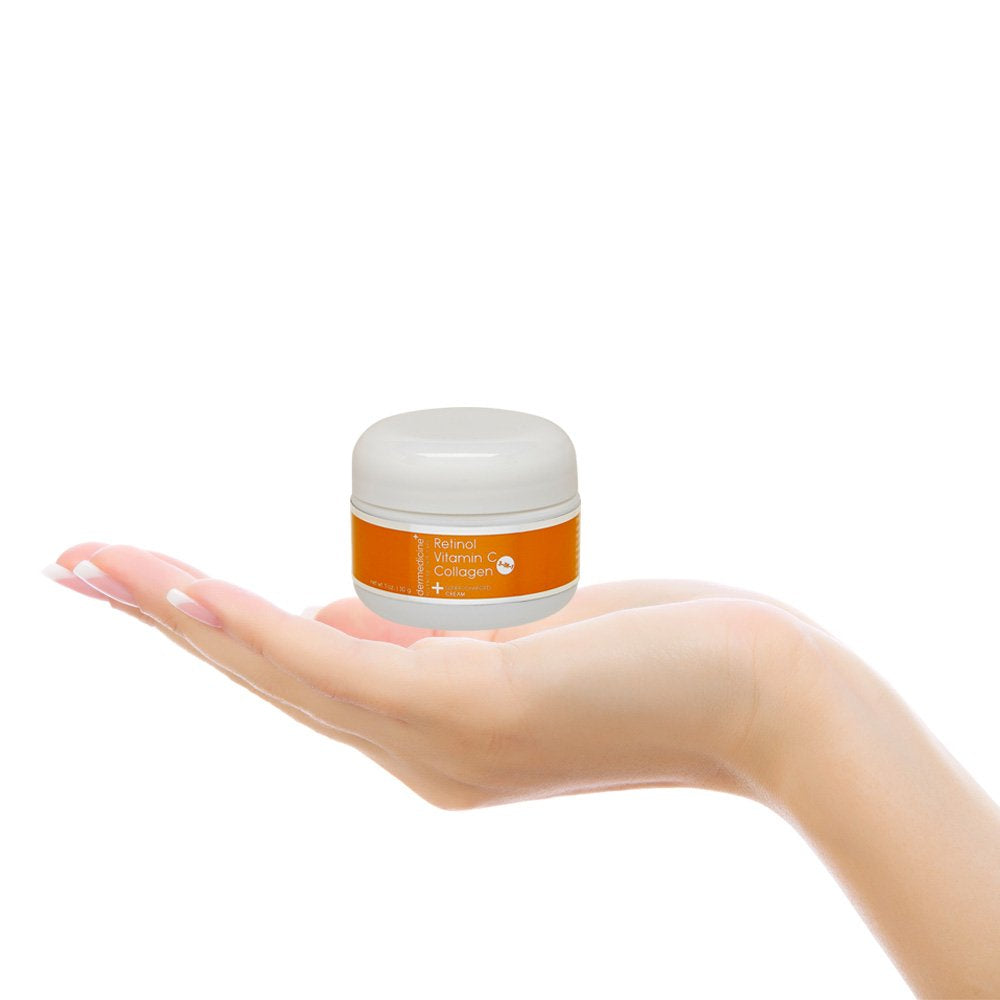 Vitamin C + Retinol + Collagen | Super Charged Anti-Aging Cream for Face | Pharmaceutical Grade Quality | Helps Smooth & Plump Fine Lines & Wrinkles & Brightens for Younger Skin | 1 oz / 30 g