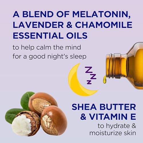 Dr Teal's Sleep Body Lotion, 24-Hour Moisture, with Melatonin, Lavender & Chamomile Essential Oils, 8 fl oz (Pack of 3)(Packaging May Vary)