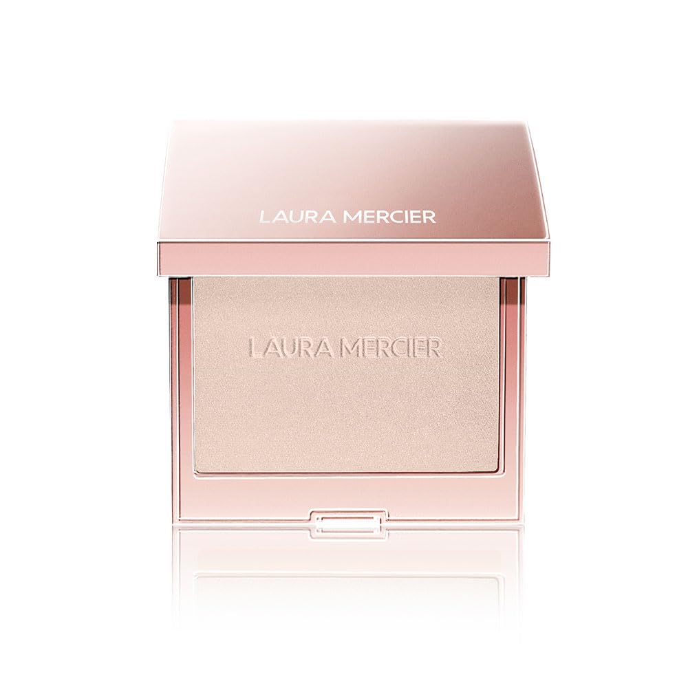 Laura Mercier RoseGlow Highlighting Powder, Rosy Neutral Highlighter Makeup, Buildable Coverage, Natural Dewy Finish, For All Skin Tones, Light Reflecting Pearls