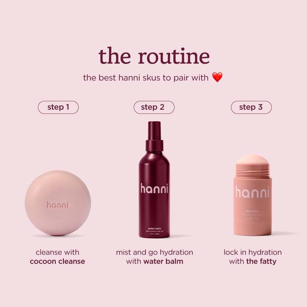 HANNI Water Balm Hydrating Body Mist, Moisturizer Spray with Hyaluronic Acid for All Skin Types, Lotion Replacement, 200 mL / 6.76 fl oz