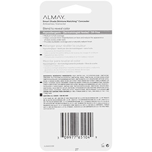 Almay Smart Shade Concealer, Hypoallergenic, Cruelty Free, Oil Free, -Fragrance Free, Dermatologist Tested