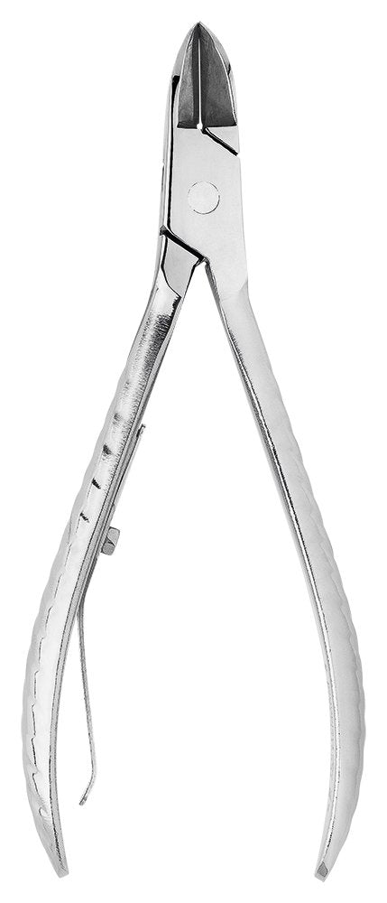 Mundial Professional Stainless Steel Toenail and Fingernail Nipper, Straight Blade for Ingrown Nail Removal, Ergonomic Non-Slip Handle, Made in Brazil
