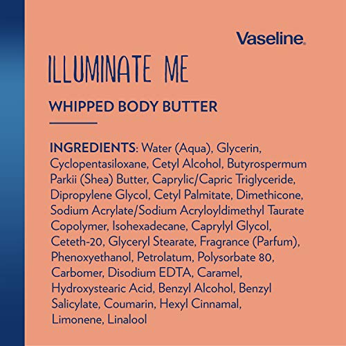 Vaseline Illuminate Me Whipped Body Butter 2-Pack – Lightweight Moisturizer for Luminous, Glowing Skin, 11 Oz Ea