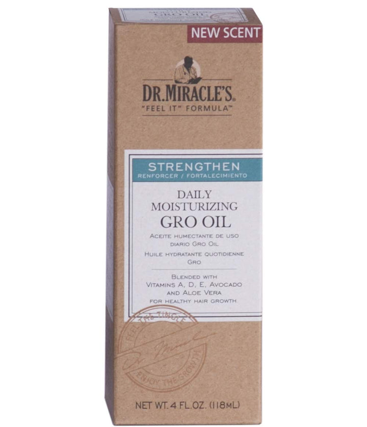 Dr. Miracles Strengthen Daily Moisturizing Gro Oil 4oz (3 Pack)