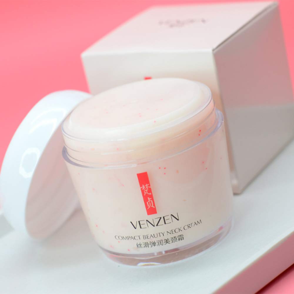 VENZEN Compact Beauty Neck Cream Moisturizing Nourishing Smoothing Fine Lines Wrinkles Delicate Skin Essence Sodium Hyaluronate 160g