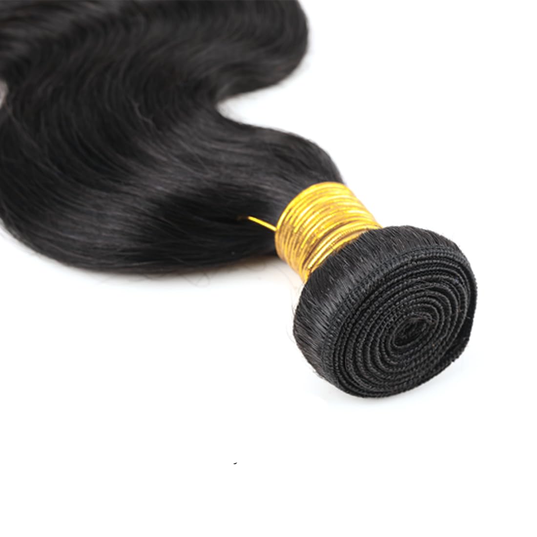 AUTTO Hair Unprocessed Brazilian Virgin Hair Body Wave Hair One Bundle 22inch Virgin Human Hair Weave Weft Extension Natural Black Color (100+/-5g)/pc Can be Dyed and Bleached