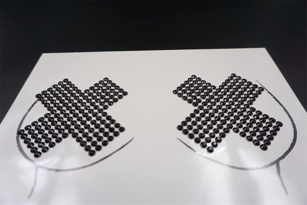 Gold Star-Shaped Mirror Body Jewels gem Rave Festival Rhinestone Face Body Jewelry Stick On Crystal Tattoo Nipple Chest Crystal Body Gem Rhinestone Nipple Pasties(Gold)