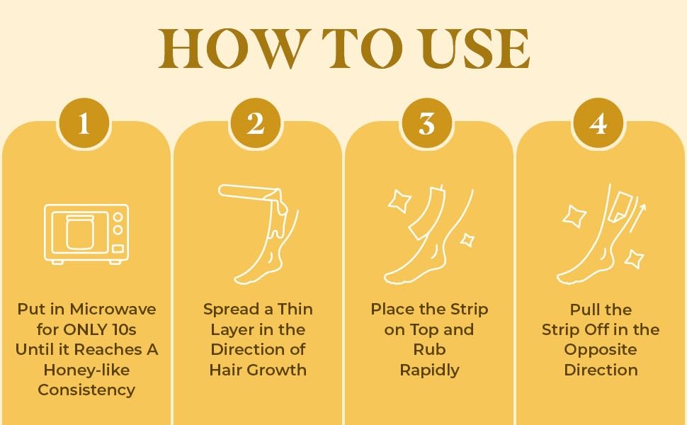 MOOM - Facial Sugaring Wax Travel Kit, Hair Removal for Chin, Eyebrows & Upper Lip - Made with Aloe Vera & Tea Tree Oil - Includes 1.6oz Jar, 6 Reusable Fabric Strips & 2 Wax Applicator Sticks