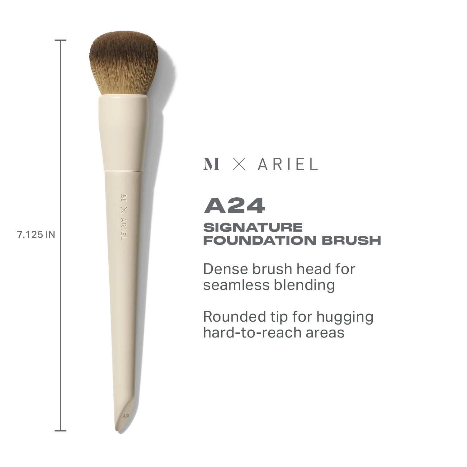 Morphe x Ariel Sunkissed Skin Duo - Makeup Brush Set Including A24 Signature Foundation & A58 Cream Contour Brushes - Professional Makeup Tools for Flawless Blending & Sculpting (2 Piece Set)