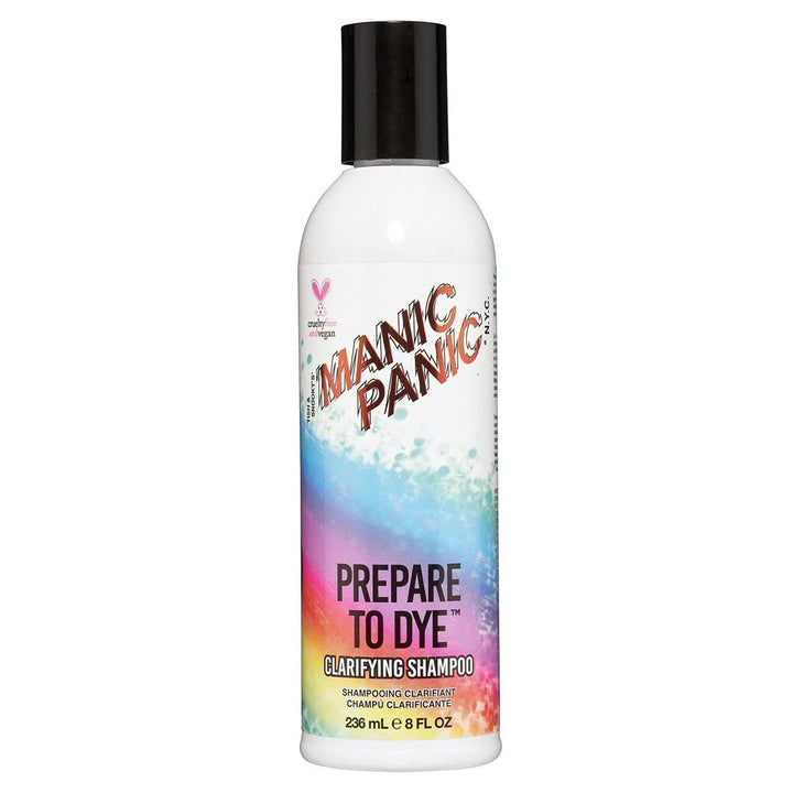 MANIC PANIC Prepare to Dye Clarifying Shampoo for Women & Men - Sulfate Free Shampoo For Color Treated Hair - Remove Product Build Up & Prepare for Coloring - Vegan & Cruelty-Free (8oz)