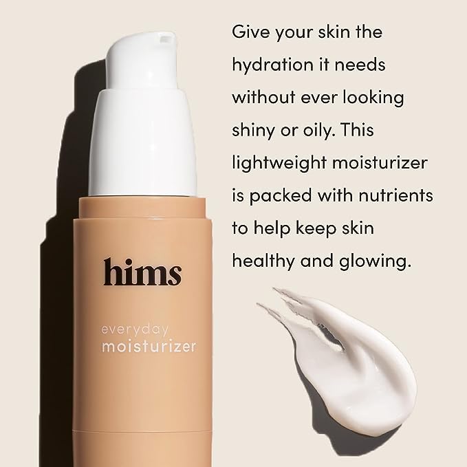 hims Everyday Moisturizer for Men, 2 Pack - Lightweight, Hydrating Men's Face Moisturizer with Hyaluronic Acid and Shea Butter - 2 x 1fl oz