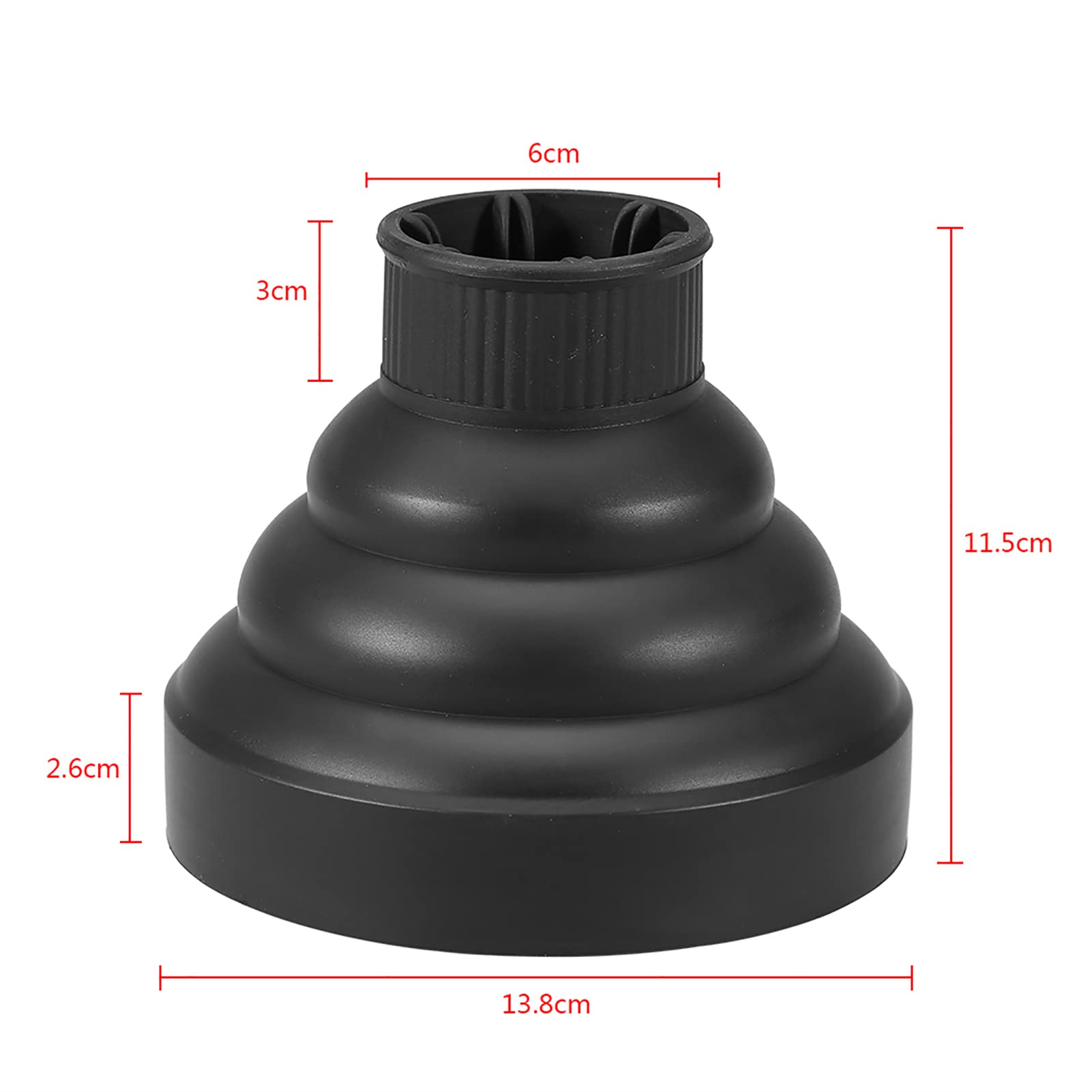 Bonnet Hood Hair Dryer Attachment, Hood Bonnet for Hand Held Hair Dryer Hair Blower Diffuser Foldable Cover Styling Hairdressing Tool(Black)