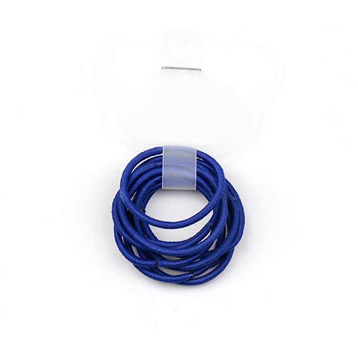 20 Pcs, Deep Blue: La Tartelette 2.4 Cm Elastic Bands Hair Ties Children Rubber Hair Headbands - 20 Pcs (Deep Blue)