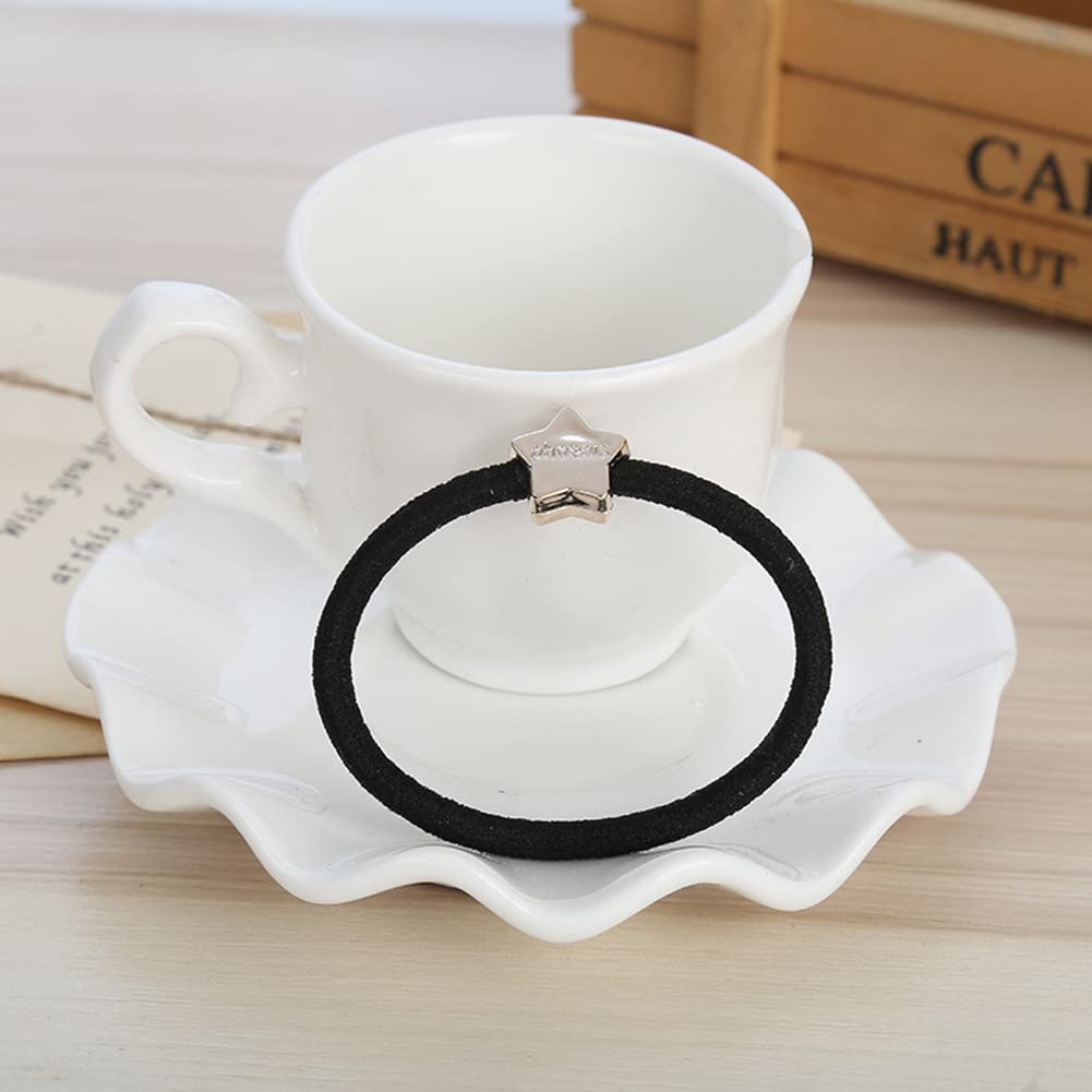 Casualfashion 20Pcs New Korean Fashion Women Hair Accessories Cute Black Elastic Hair Bands Girls Hairband Hair Rope Rubber Band