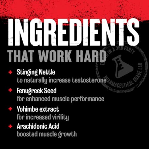 Animal Test Testosterone Booster for Men - Male Enhancing Supplement Libido Booster for Strength Athletes & Bodybuilders to Increase Stamina, Endurance, Muscle Growth, All-in-One Packs – 21 Day Cycle