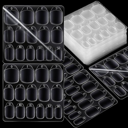 Teenitor 600pcs Press on Nail Adhesive Tabs, 15 Sizes of Nail Stickers for Press on, Press on Nails Stickers Press on Nail Sticky Tabs for Nails, Nail Glue Stickers Nail Glue Tabs, 40 Sheets