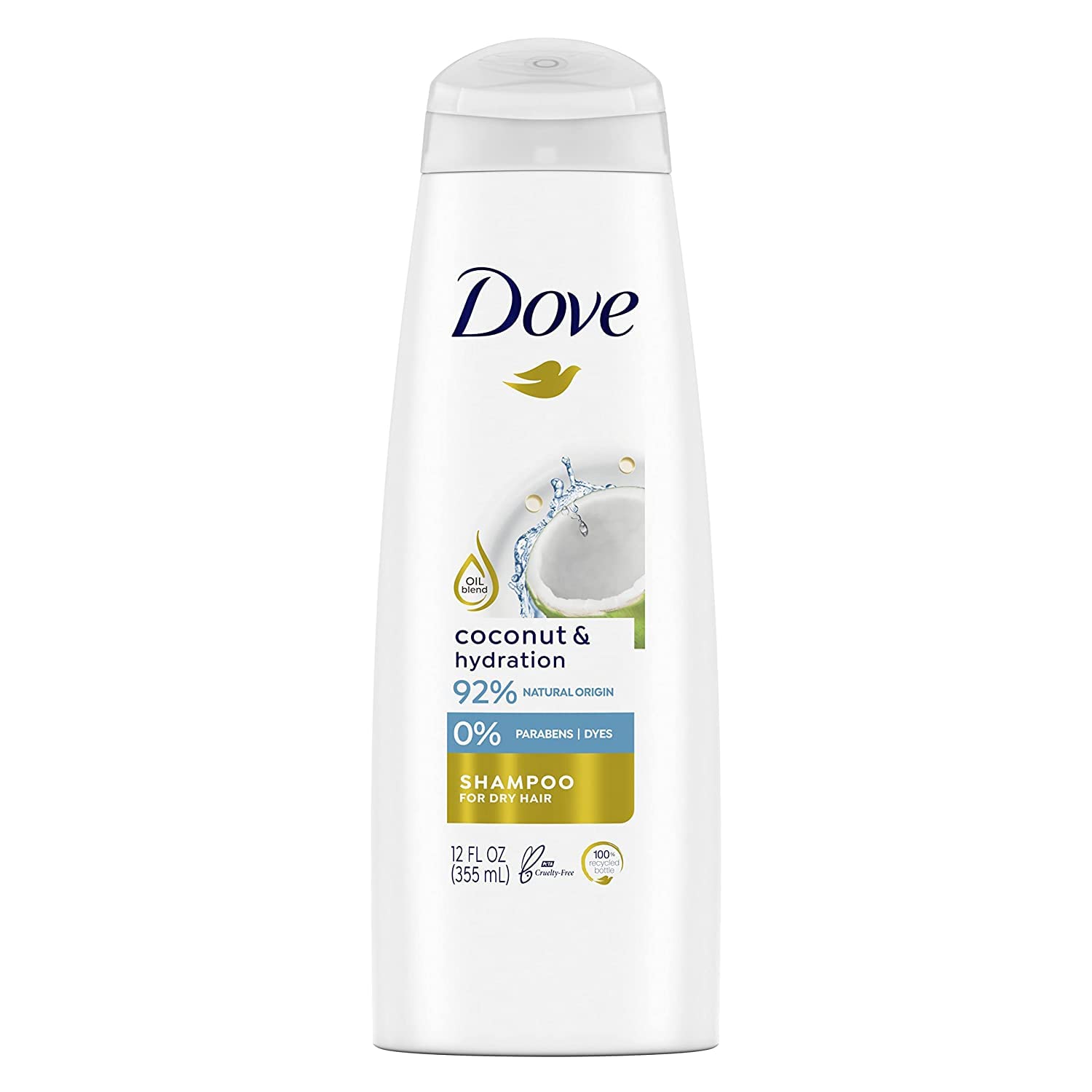 Dove Nutritive Solutions Coconut & Hydration Shampoo, 12 fl oz (Pack of 2)