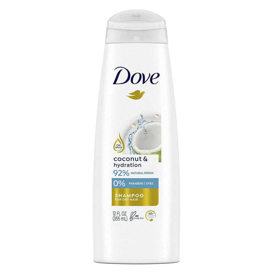 Dove Nutritive Solutions Coconut & Hydration Shampoo, 12 fl oz (Pack of 2)