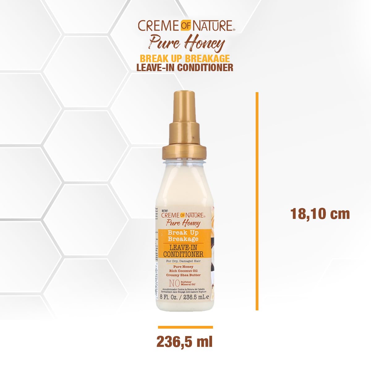 Creme Of Nature Pure Honey Leave-In Conditioner 8 Ounce Pump (236ml)