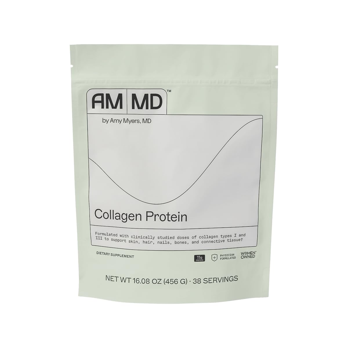 Amy Myers MD Grass Fed Collagen Peptides Powder Unflavored - Pure Hydrolyzed Collagen for Hair Skin and Nails - Bone & Joint Health - Non-GMO, Gluten-Free, Paleo & Keto Friendly - No taste 38 Servings