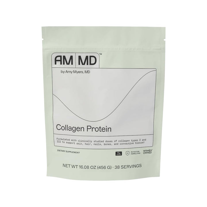 Amy Myers MD Grass Fed Collagen Peptides Powder Unflavored - Pure Hydrolyzed Collagen for Hair Skin and Nails - Bone & Joint Health - Non-GMO, Gluten-Free, Paleo & Keto Friendly - No taste 38 Servings