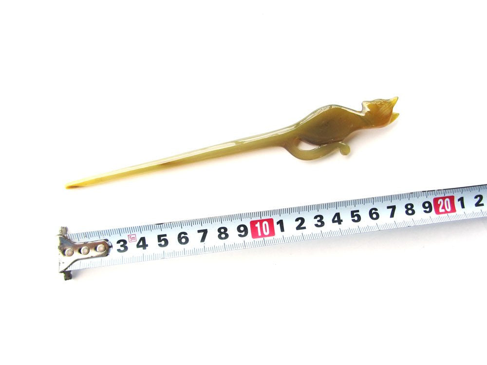 Marycrafts Translucent Cat Hair Stick, Hairstick, Hair Pin, Hairpin, Hair Accessory, Hair Toy Handmade 7.2