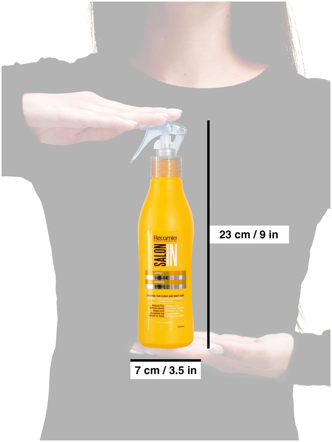 RECAMIER Professional Salon In Texturizing Frizz Control Curly Hair Spray for Styling | Curl Refresher Care Products Crema para Peinar el Cabello Rizado