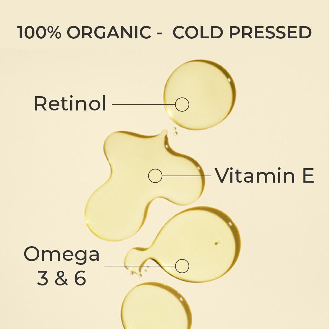 Cacay Oil Roll-On – Natural Anti-Aging Face & Body Oil for Scars with Retinol & Vitamin E, Organic Skincare, Antioxidant-Rich Treatment for Acne Scars, Wrinkles, Fine Lines, and Dry Skin (0.33 Fl Oz)