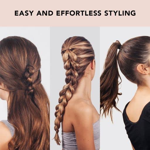 Black: Kitsch Pro No Snag Mini Gummy Elastic Hair Bands For Hair Styling, Braids, Ponytails, Hair Ties For Toddlers, 100 Count (Black)