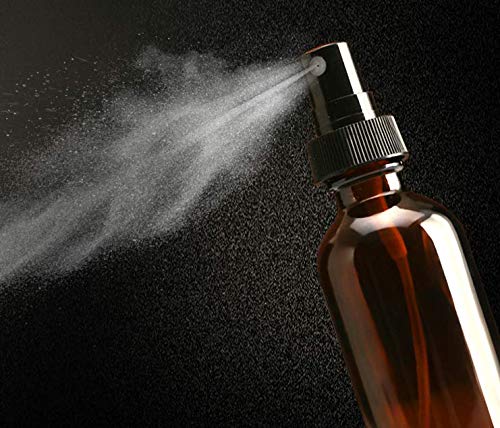 Ericotry 3Pcs 100Ml/3.34Oz Refillable Empty Amber Glass Spray Bottle Atomizer Liquid Container Travel Makeup Sample Lotion Essential Oil Containers