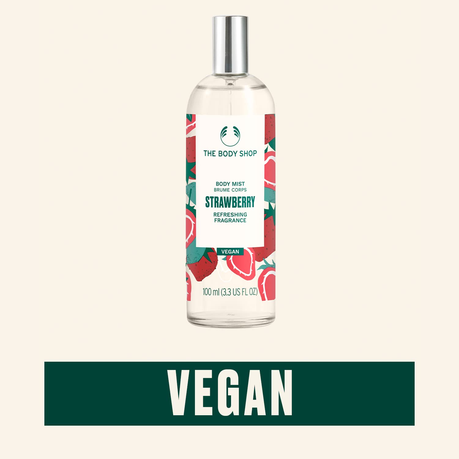 The Body Shop Body Mist, Strawberry For Unisex, 100Ml - Fruity