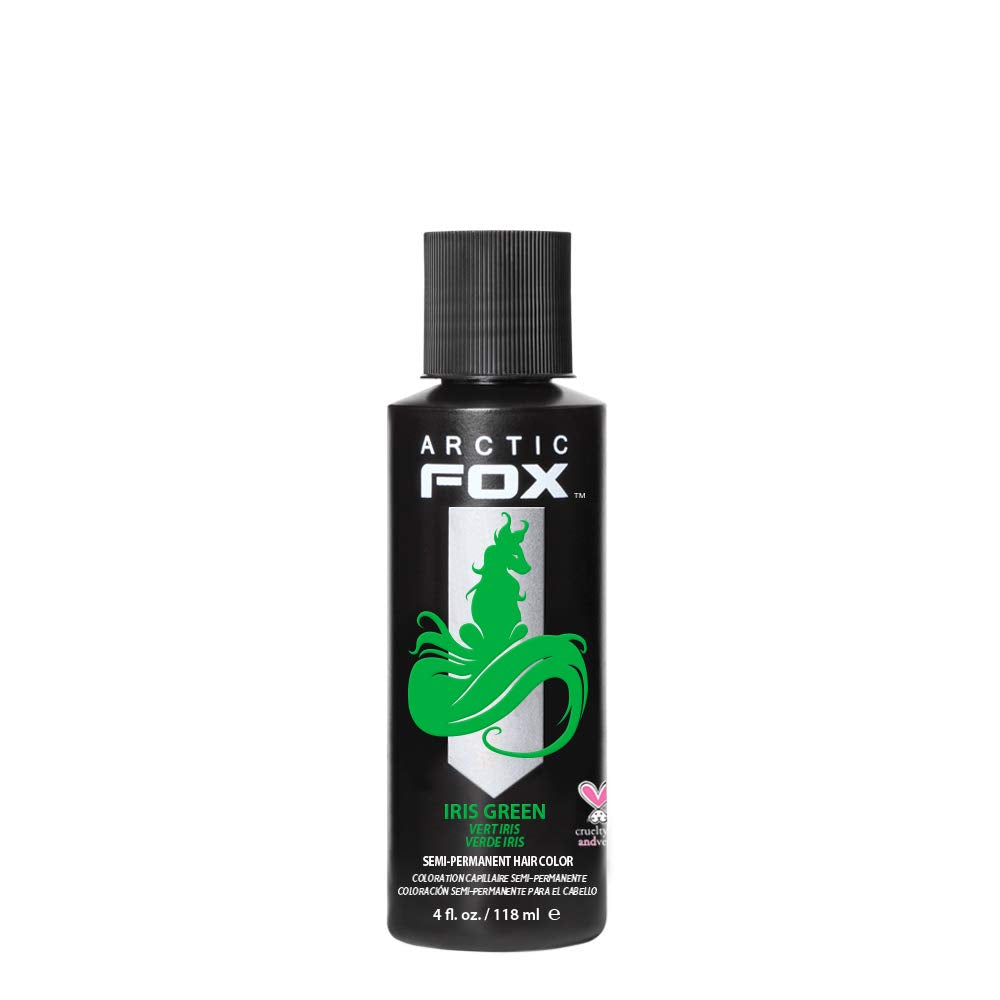 ARCTIC FOX 100% VEGAN IRIS GREEN SEMI PERMANENT HAIR DYE COLOR 4 OZ