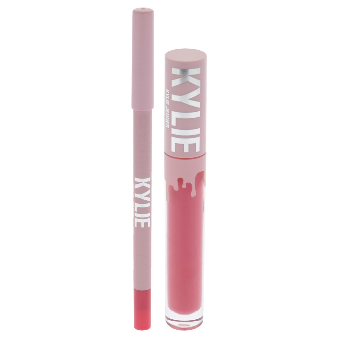 Velvet Lip Kit - 203 Party Girl by Kylie Cosmetics for Women - 2 Pc 0.10oz Velvet Liquid Lipstick, 0.039oz Lip Liner