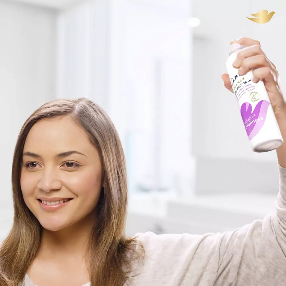 Dove Advanced Dry Shampoo, Travel-Size, Volume & Fullness, 6-Pack, Travel Essentials, 1.15 Oz Ea