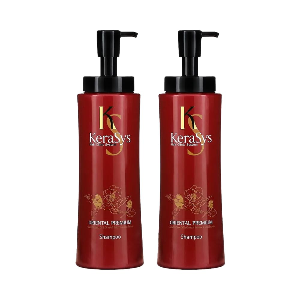Kerasys Hair Clinic System Camelia Seed Oil Oriental Essence Dual Protein ORIENTAL PREMIUM 15.89 fl oz / 470 ml (Shampoo, 2-Pack)
