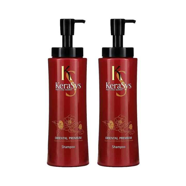 Kerasys Hair Clinic System Camelia Seed Oil Oriental Essence Dual Protein ORIENTAL PREMIUM 15.89 fl oz / 470 ml (Shampoo, 2-Pack)