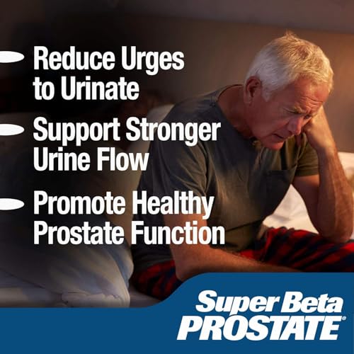 SUPER BETA PROSTATE Support Supplement for Men's Health - Reduce Bathroom Trips, Promote Sleep, Better Bladder Emptying & Healthy Prostate, Beta Sitosterol - 60 Count (Pack of 1)