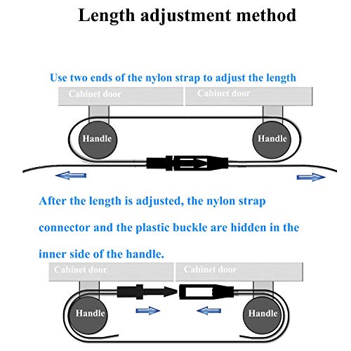 Vukgahao Cabinet Locks,Childproof Refrigerator Child Safety Locks for Double Door Fridge,Kitchen Storage Doors (Black, 14)