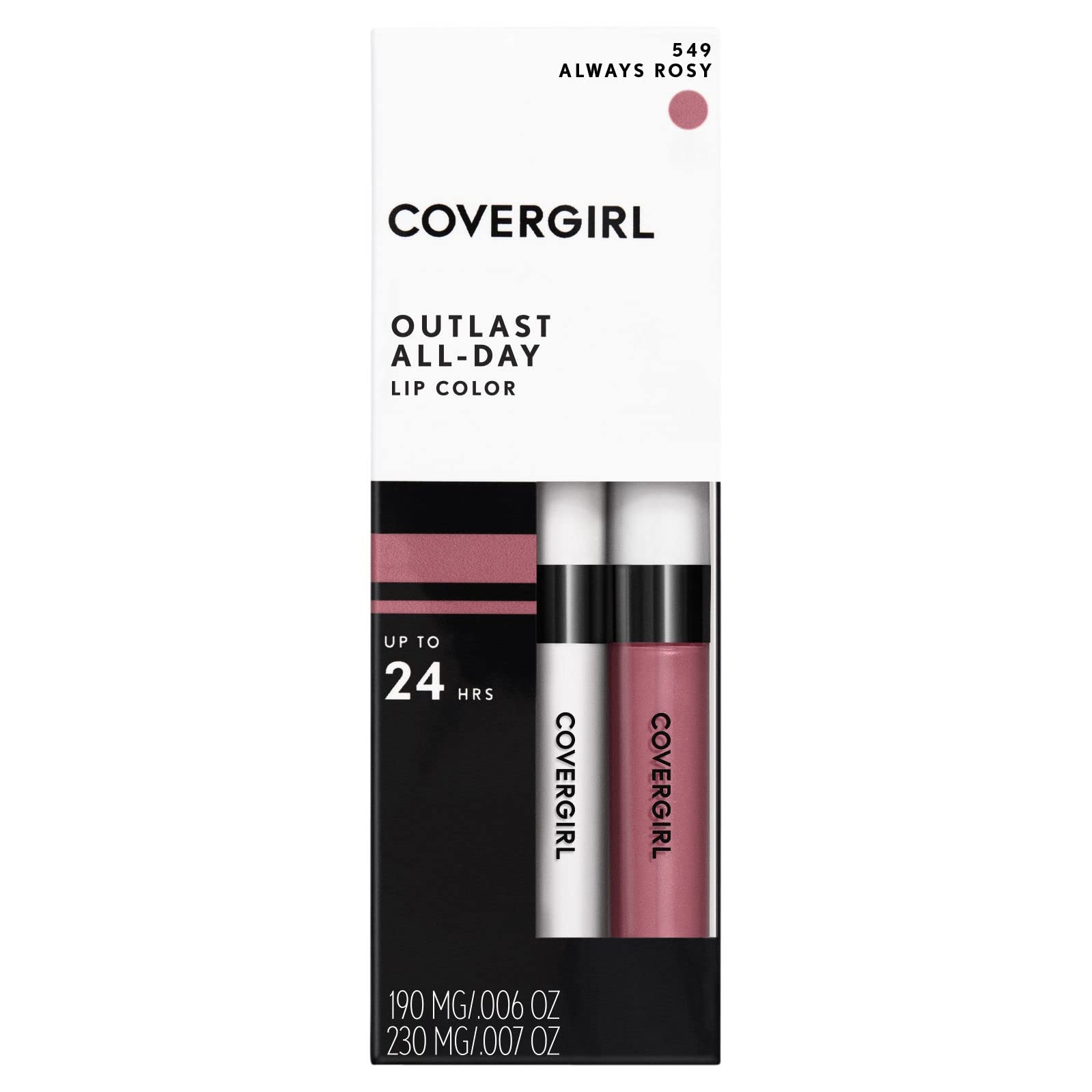 COVERGIRL Outlast All-Day Moisturizing Lip Color, Always Rosy .13 oz (4.2 g) (Packaging may vary)