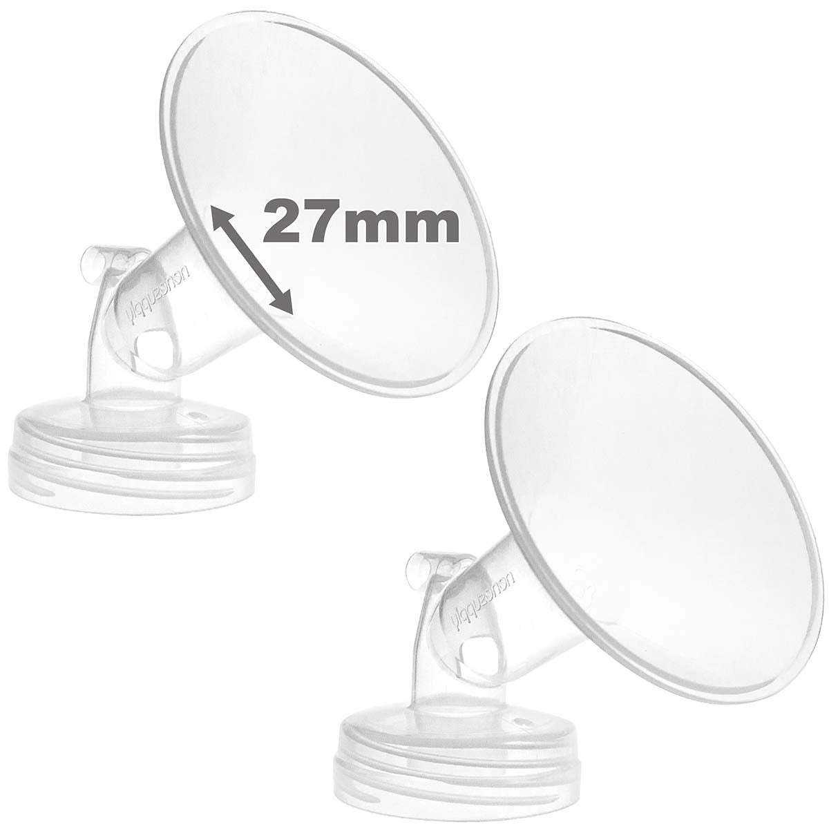 Nenesupply 27mm 2 pc Flanges Compatible with Spectra S2 S1 9 Plus Synergy Gold Breastpump Replacement to Spectra Pump Parts Flange Accessories Wide Mouth Work with Valve Backflow Protector Bottle