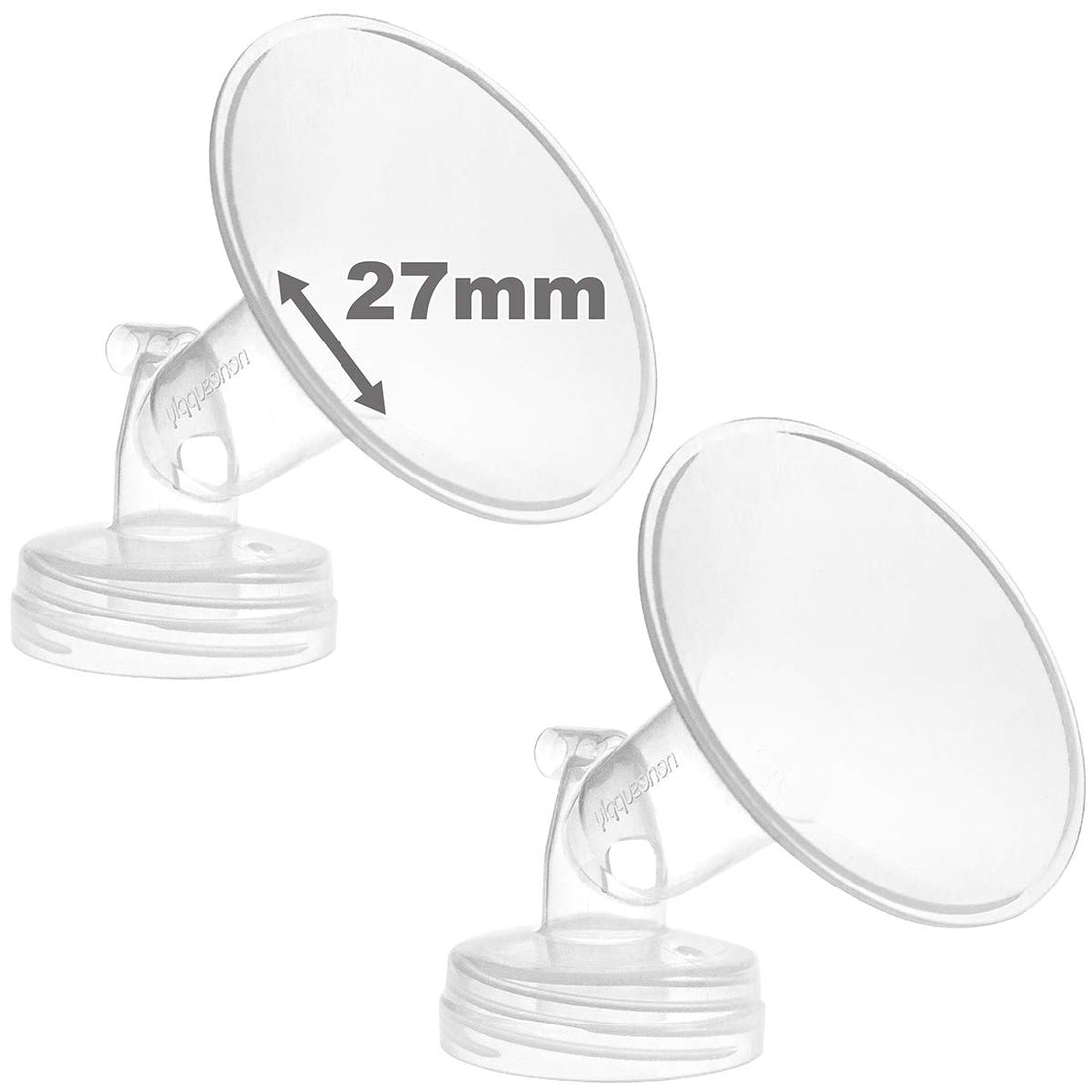 Nenesupply 27mm 2 pc Flanges Compatible with Spectra S2 S1 9 Plus Synergy Gold Breastpump Replacement to Spectra Pump Parts Flange Accessories Wide Mouth Work with Valve Backflow Protector Bottle