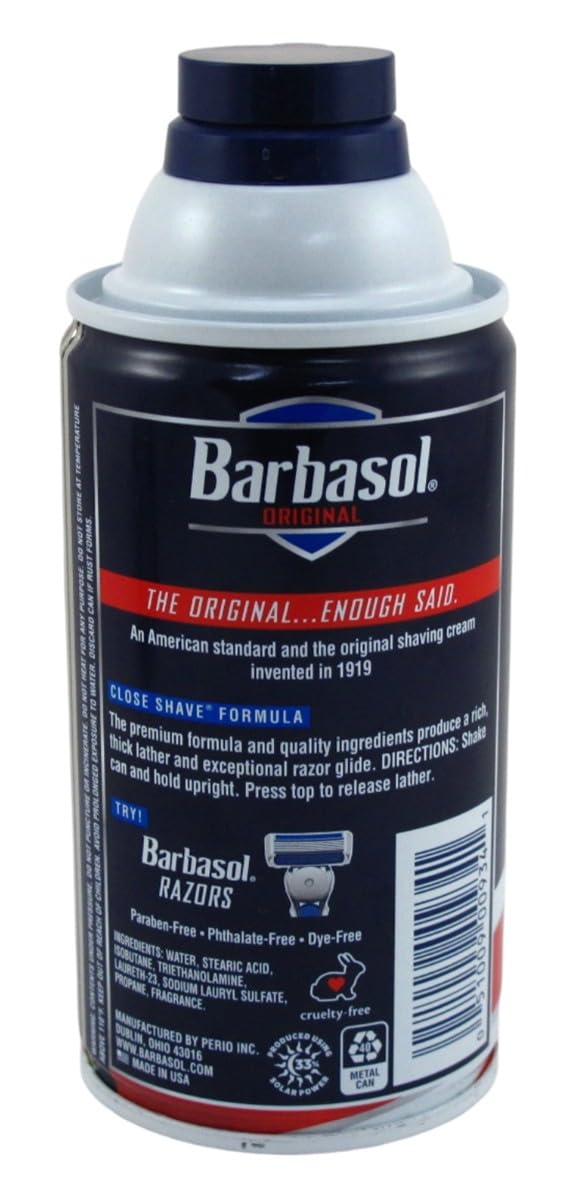 Barbasol Beard Buster Shaving Cream, Thick & Rich, Original - 10 oz. (Pack of 3)