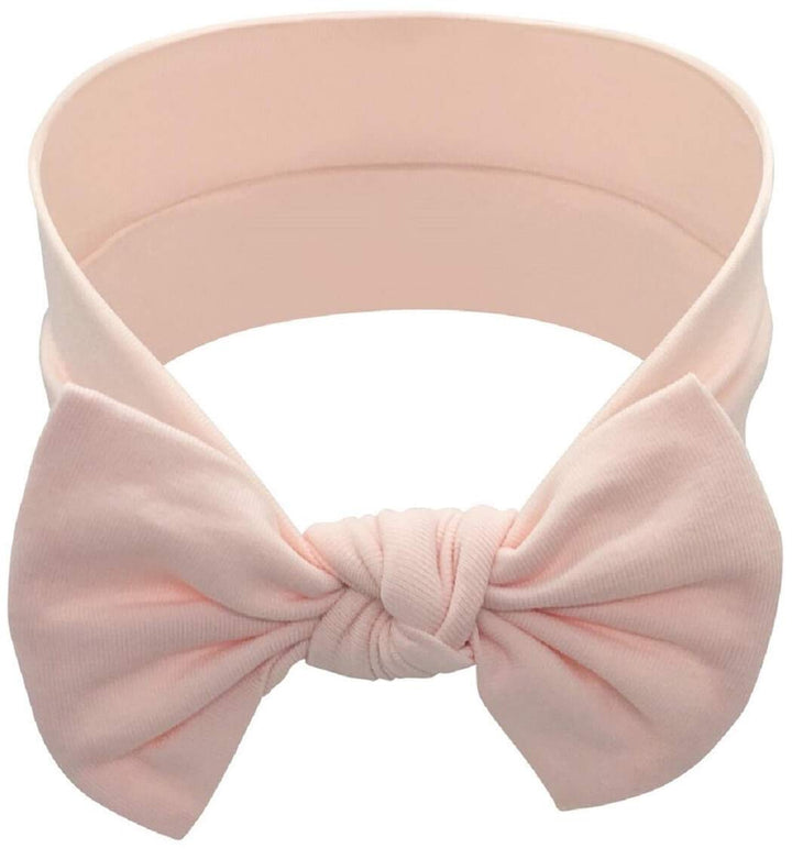 BABYGIZ Baby Girl Headbands-Infant,Toddler Cotton Handmade Hairbands with Bows Child Hair Accessories (White, Gray, Pink, Powder Pink)